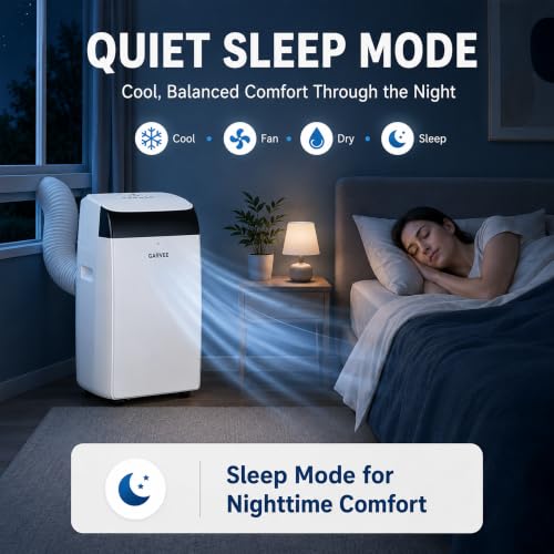 14000 BTU Portable Air Conditioner - 4-in-1 Cooling, Fan, Dehumidifier, Sleep Mode