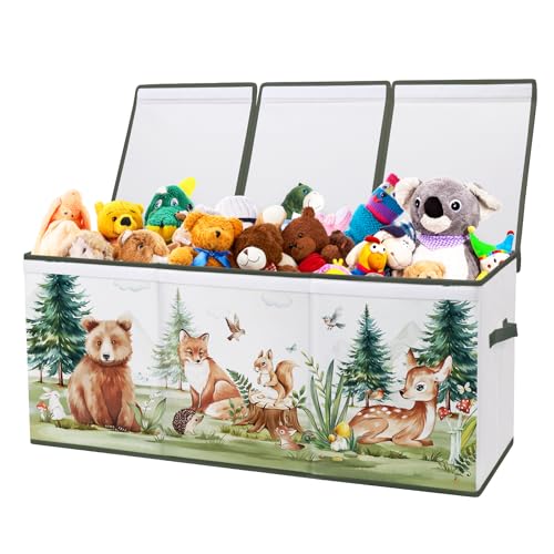 Large Collapsible Toy Chest with Flip Lid - Sturdy Oxford Storage Organizer