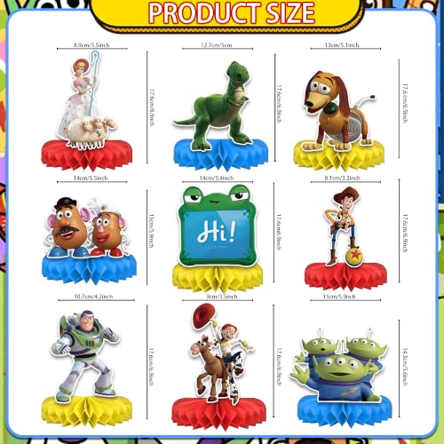 9PCS Honeycomb Table Centerpieces for Kids Birthday Party Decorations