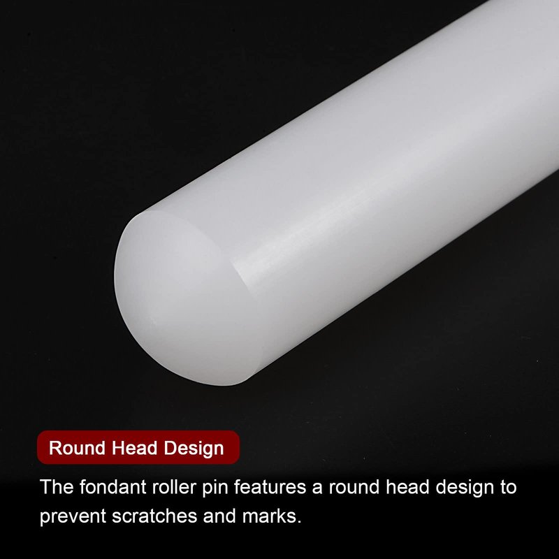 HARFINGTON Fondant Rolling Pin 20 Inch x 1.38 Inch PP Plastic Non-Stick Fondant Roller Dough Roller Kitchen Decorating Tools for Fondant Cookie Pastry Pizza Clay Dough