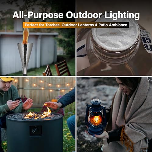 Citronella Tiki Torch Fuel - 2 Pack, 1 Gallon Bottles for Outdoor Use