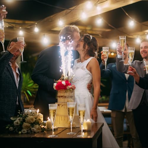 36 Pack Clear Plastic Champagne Flutes 6oz Disposable Glasses for Parties