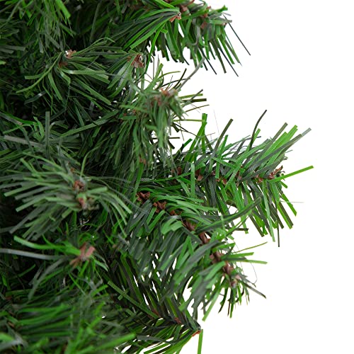 12-Inch Artificial Pine Christmas Wreath, Unlit Green Holiday Decor