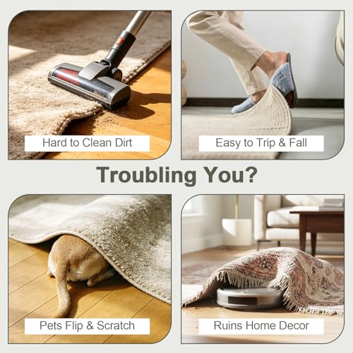 12-Piece Non-Slip Rug Gripper Pads for Hardwood Floors and Tiles