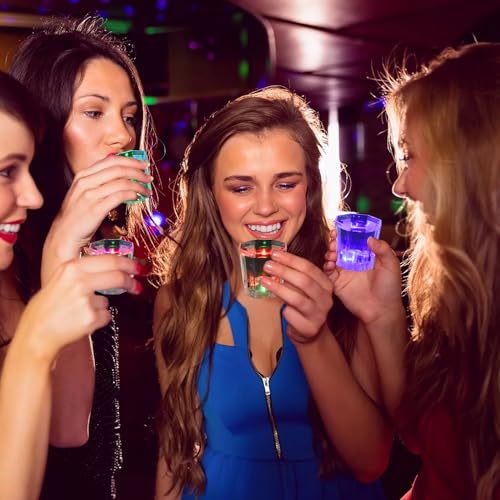 JTWKING 24 Pack Light Up Shot Glasses for Parties & Celebrations