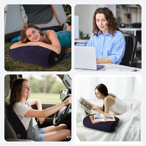 Portable Inflatable Wedge Pillow - 2 Pack Travel Sleep Support