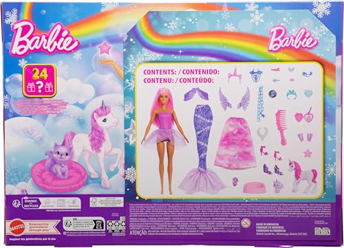 Fantasy Fashion Doll Advent Calendar with 24 Surprise Accessories & Pets