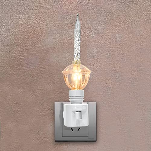 Silver Glitter Bubble Night Lights 2 Pack with Gold Fluid for Christmas & Bedroom Decor - Sliver Night Lights