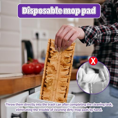 10-Pack Disposable Power Mop Refill Pads for Wet & Dry Floor Cleaning