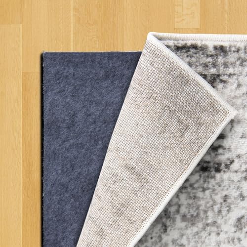 Unique Loom Uni-Luxe 2'6 x 9'10 Grey Dual Surface Non-Slip Rug Pad 1/4" Thick
