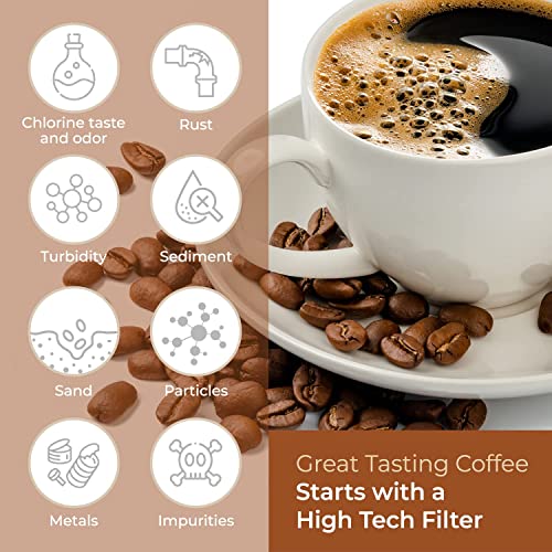 Charcoal Coffee Maker Water Filter Replacements, 12 Pack (2-Year Supply)