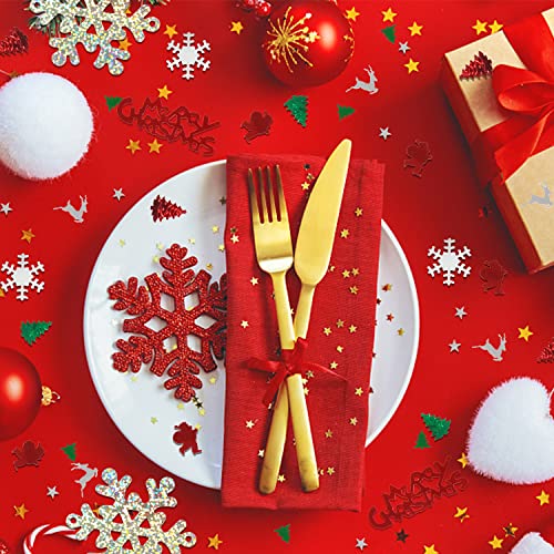 FOIMAS 7200pc Christmas Confetti - Snowflake Santa Foil Sequins Table Scatter (Christmas Edition)