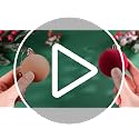 Menkxi 24 Pcs Velvet Christmas Ornaments Set - Flocking Ball, Colorful, 1.97''
