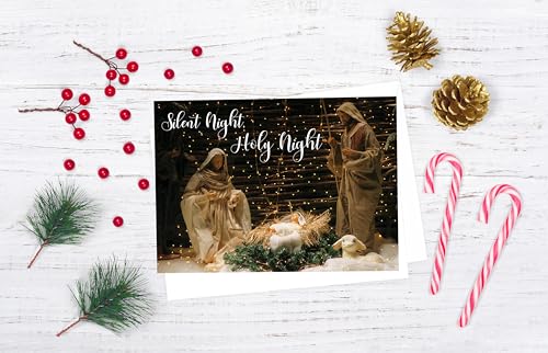Religious Christmas Cards Pack of 24 - Scripture Bible Verse Greeting Cards
