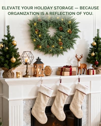 Glasaort 18Ft Christmas Cedar Garland, Faux Pine for Mantle & Staircase
