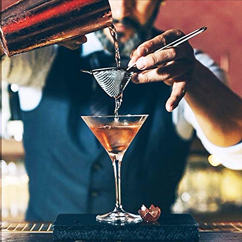Koviti 3-Piece Cocktail Strainer Set - Hawthorne, Julep & Fine Mesh Strainers for Bartenders