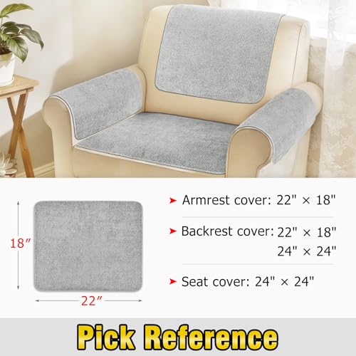Waterproof Sofa Arm Covers Set of 2 - Anti-Slip Armrest Protectors