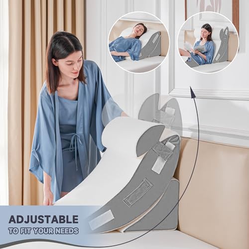 4PCS Orthopedic Wedge Pillow Set for Sleep and Pain Relief