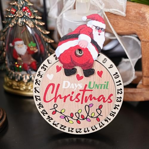 Christmas Fridge Magnets - Wooden 3D Countdown Set (2 Pcs) Style 11