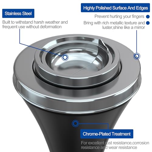 Stainless Steel Floor Standing Ashtray with Detachable Cigar Container