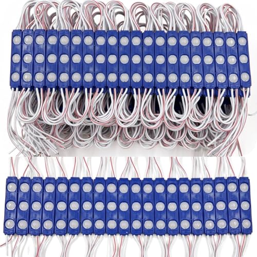 Blue 400 Pcs 1.5W 12V LED Module Lights with Adhesive Backing for Storefronts & Inflatables