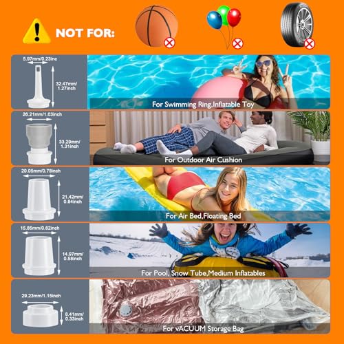 Portable Electric Air Pump for Inflatables – 5.5kPa Rechargeable Mini Pump