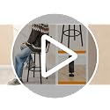 3-Piece Industrial Round Bar Table and Stools Set with Backrests