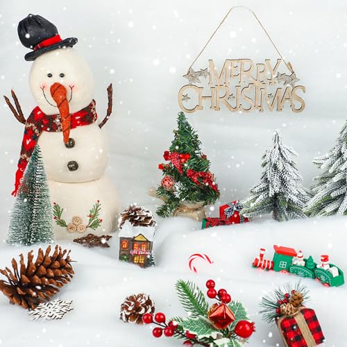 Artificial Christmas Snow Blanket Roll 3x8 ft - Fluffy White Faux Snow Cover