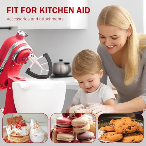 Flex Edge Beater for 4.5/5 Qt Tilt-Head Stand Mixers, Silicone Scraper Paddle