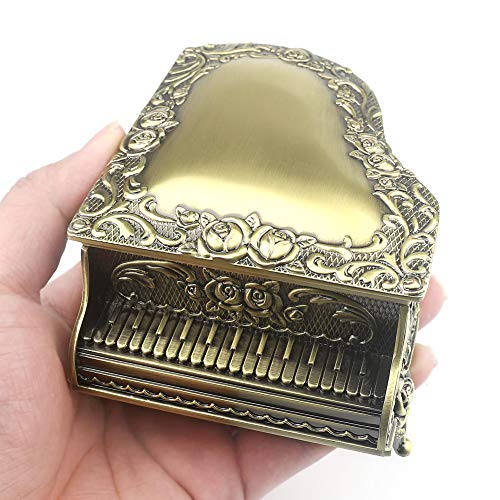 Boutique Embossed Metal Music Box - 'You Are My Sunshine' Melody, Handcrafted Antique Jewelry Gift