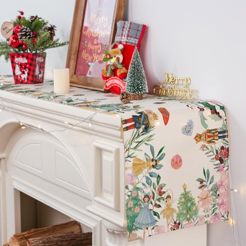Siilues 220 GSM Christmas Table Runner 13x108 Inches Holiday Decor