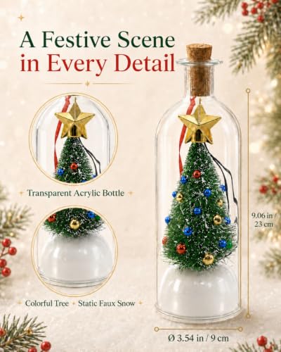 2PCS Recordable Christmas Tree Ornament, 20-Second Voice Message Keepsake