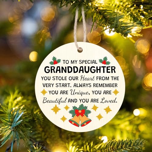 Personalized Granddaughter Christmas Ornament - Inspirational Gift from Grandma & Granddad
