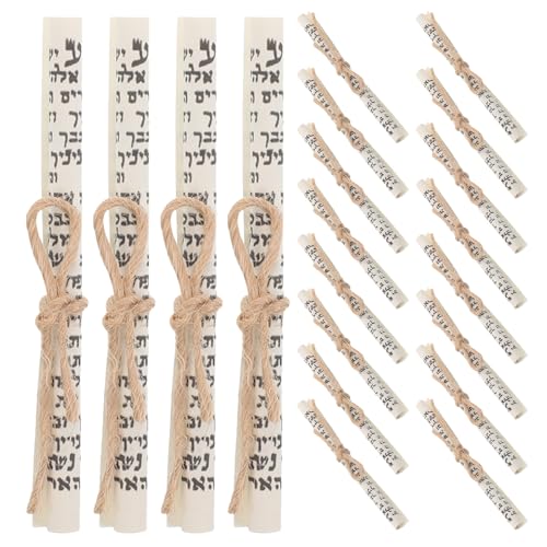 20pcs Mezuzah Scroll for Door - Mini Hebrew Blessing Paper for Home Decor