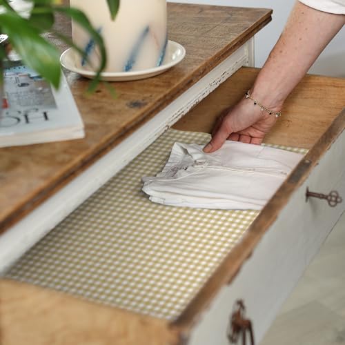 Sandalwood Scented Drawer Liners - Pack of 5 Large Gingham Sheets, UK Made