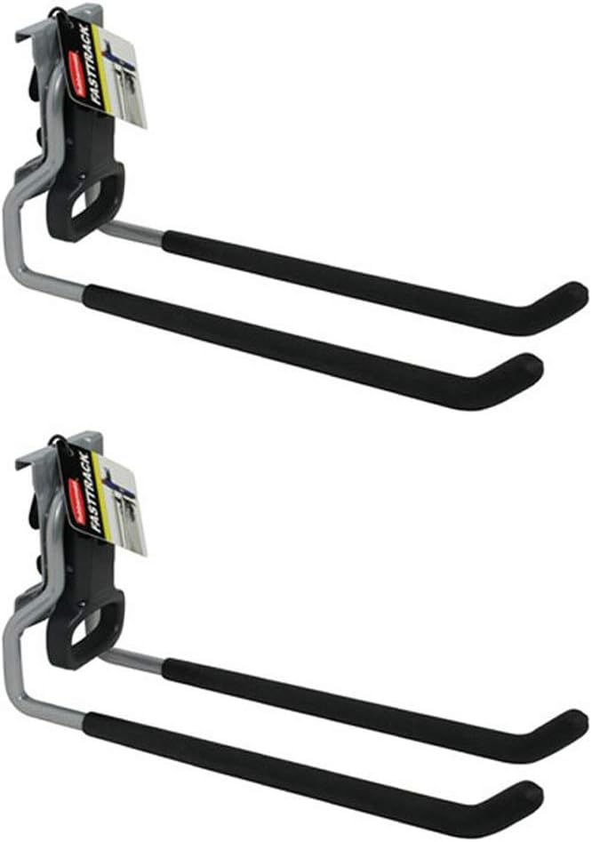 Rubbermaid Fast Track Multi Hook | Wall Mounted Garage Storage Solution (2 Pack)