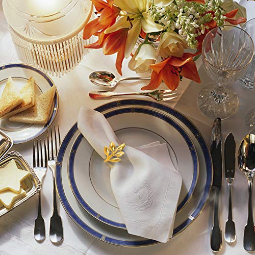 KPOSIYA Ye Zi-Gold 200 Leaf Napkin Rings Set - Napkin Holder