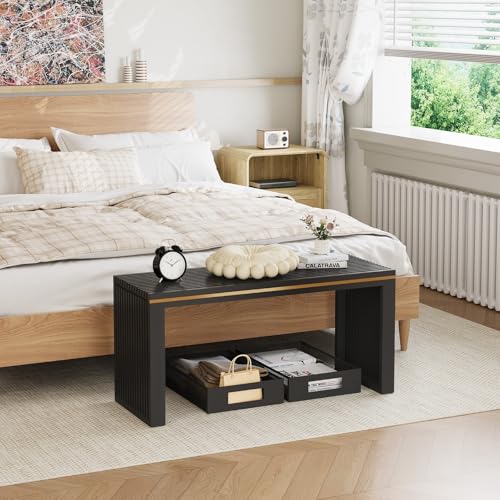 35-Inch Bamboo Dining Bench, Farmhouse Entryway Seating, 450lb Capacity