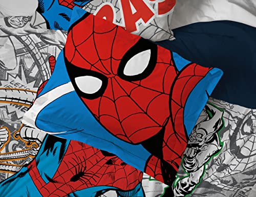 Marvel Spiderman 7-Piece Queen Bedding Set with Comforter & Sheets