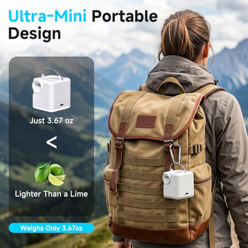 Portable Mini Air Pump for Inflatables - Electric, USB Rechargeable, 4.5 kPa Pressure, Includes 5 Nozzles