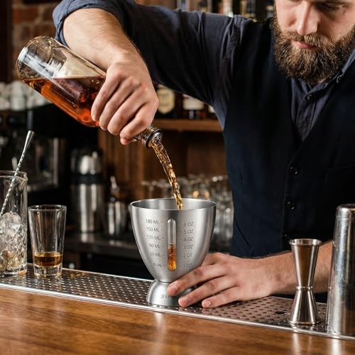 Stainless Steel Cocktail Jigger with Graduated Markings – Bartending Measuring Tool