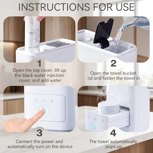 Automatic Hot Towel Dispenser, 5s Instant Heating Facial Towel Warmer