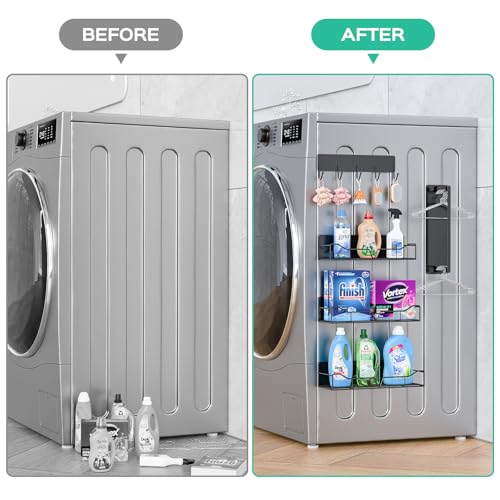 5-Pack Heavy-Duty Magnetic Storage Shelves for Laundry Room and Kitchen
