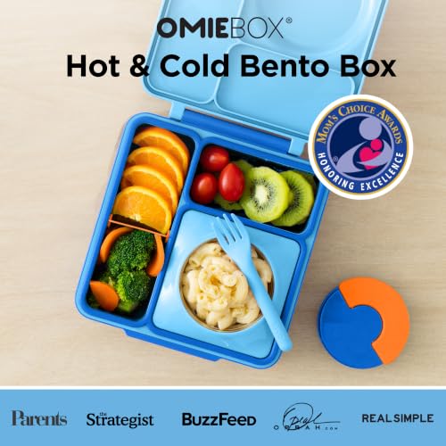 OmieBox Insulated Bento Lunch Box with Food Jar - Blue Sky