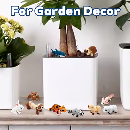 21-Piece Mini 3D Printed Animal Statue Set with Articulated Joints