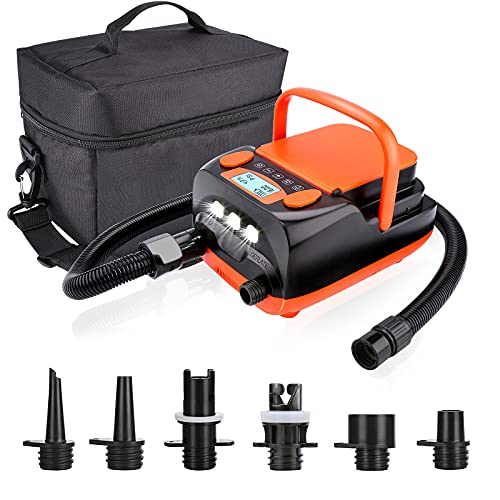 Portable Electric Air Pump 12V 16PSI for SUP & Inflatable Boats