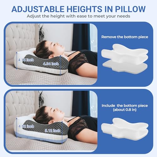 Adjustable Ergonomic CPAP Pillow for Side & Back Sleepers