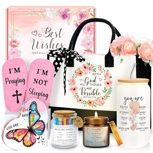 7pcs Christian Gifts for Women Faith-Based Inspirational Set with Bible Accessories