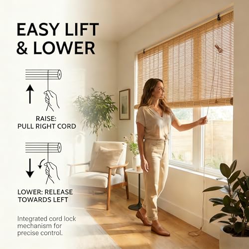 Custom Bamboo Blinds for Indoor & Outdoor Use | Easy Install Roller Shades