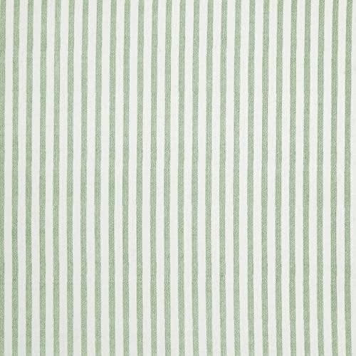 26x26 Cotton Euro Sham Covers, Sage Green Ticking Stripe Pillow Shams, Set of 2